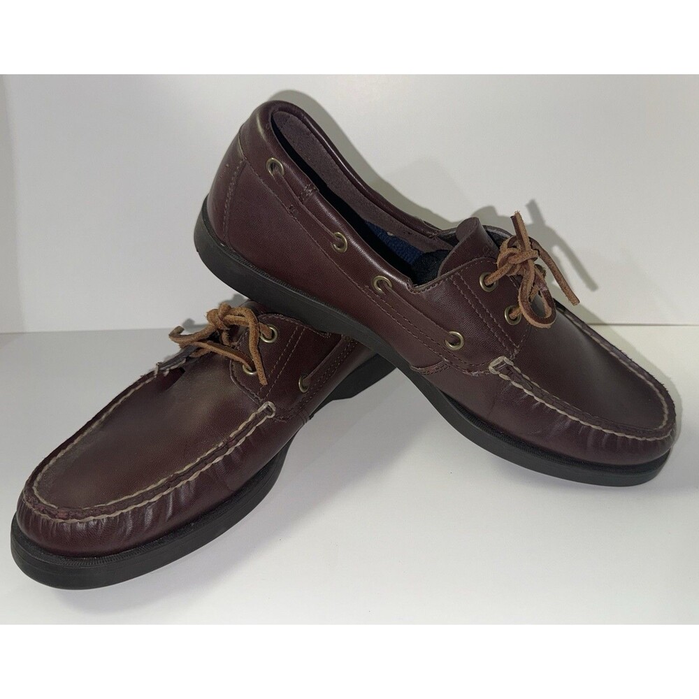 Polo Sport Ralph Lauren JASPER BOAT Shoe Dark Brown Leather Men 9.5 WORN 1X* RL9